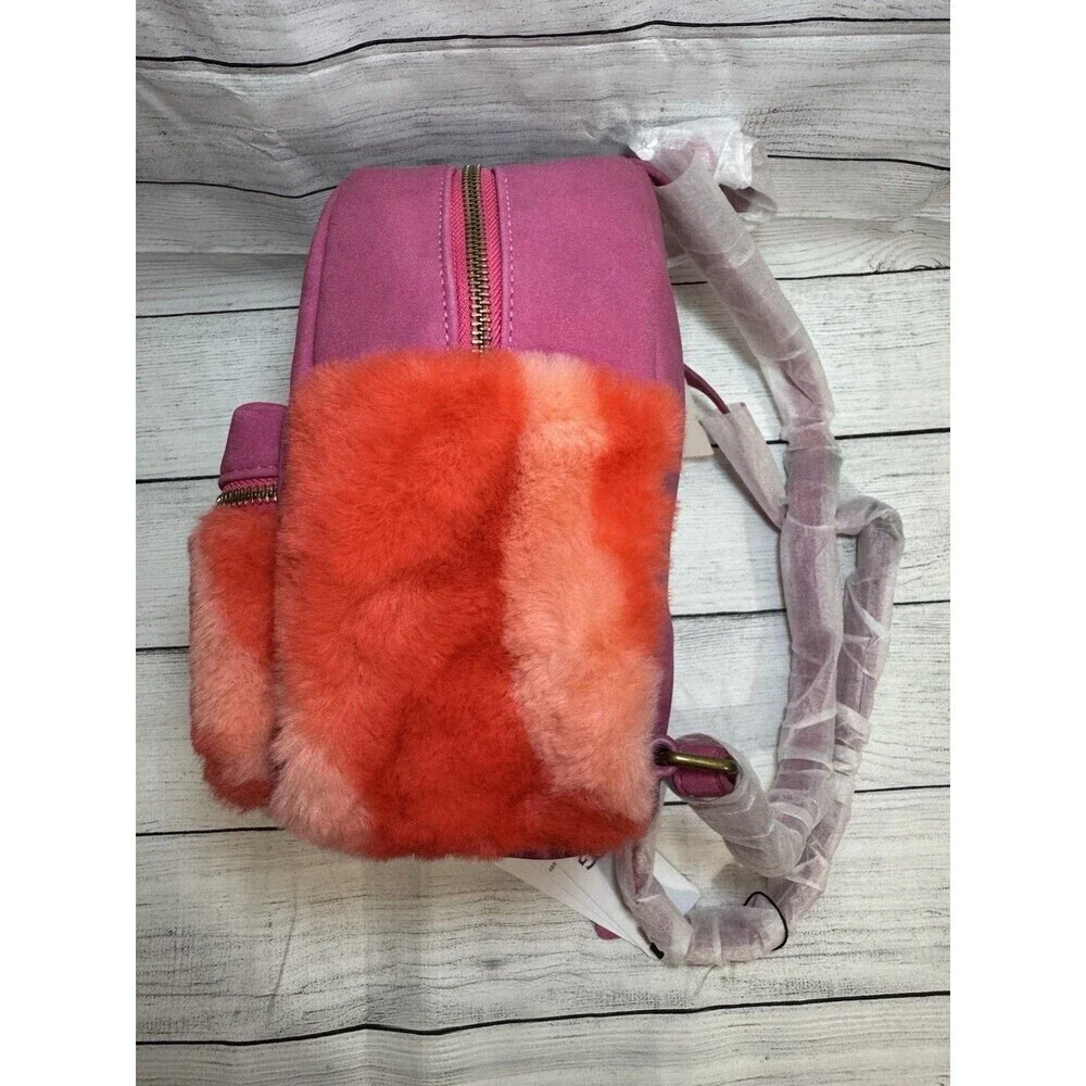UGG Dannie II Mini Sheepskin Zebra Backback FUCHSIA